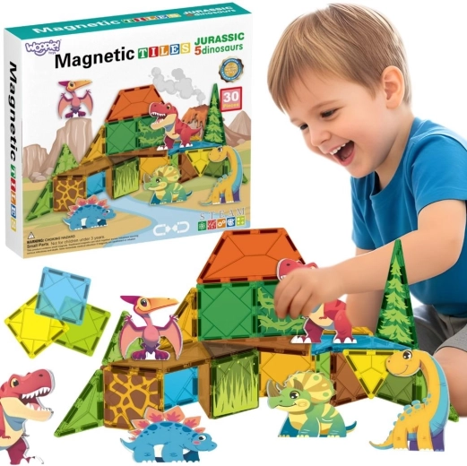 Woopie magnetická stavebnica dinosaury 30 dielikov