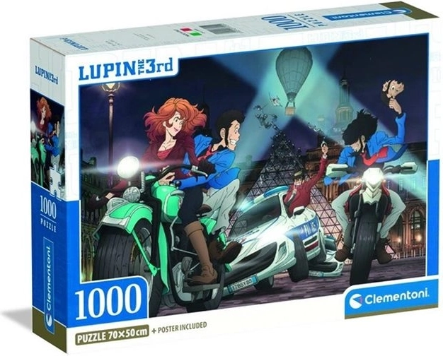 Clementoni kompaktné puzzle 1000 dielikov Lupin III