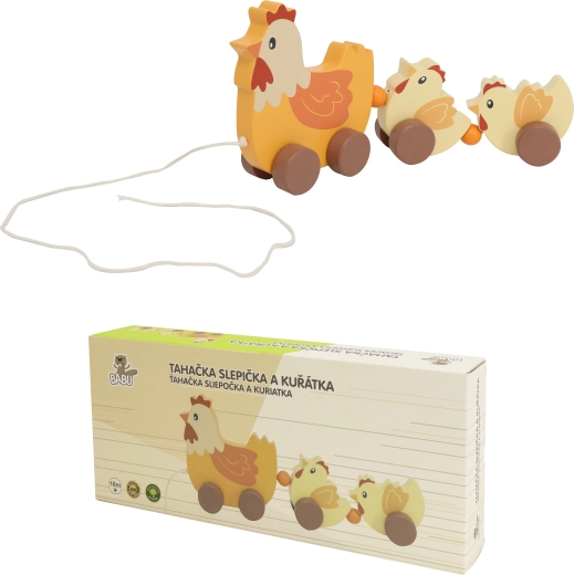 Ťahacia sliepočka s kuriatkami BABU