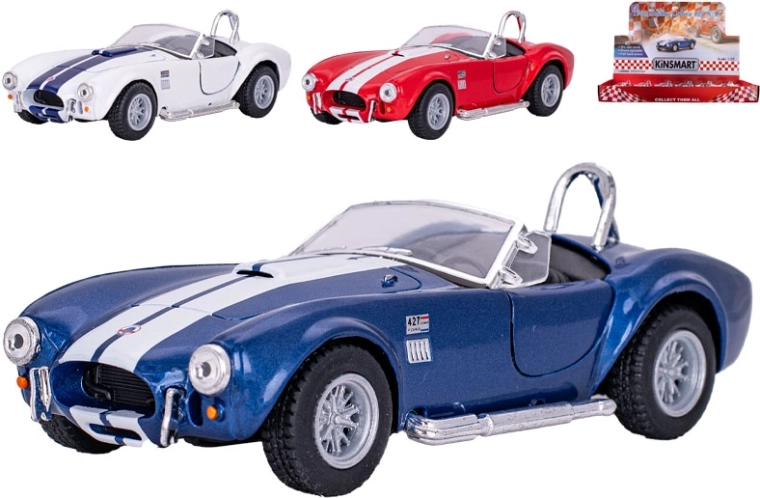 Kovový model Shelby Cobra 427 1965 so spätným chodom Kinsmart