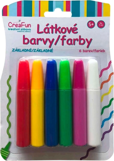 CreaFun textilné farby – základná sada 6×42 ml