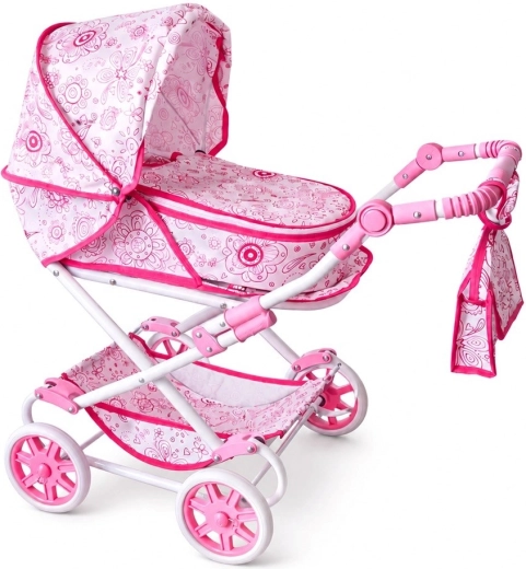 New Baby Monika Flowers detský kočík pre bábiky 2v1