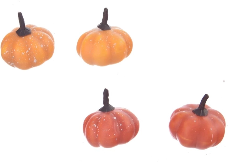 Dekoratívne tekvice z plastu oranžové 4 ks