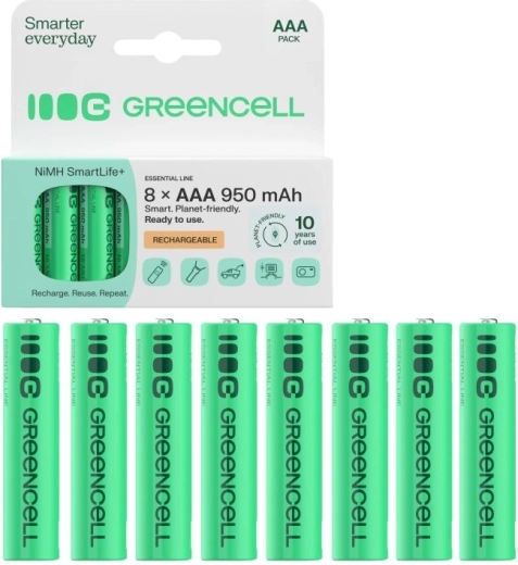 Nabíjacie batérie Green Cell AAA (HR03) 950 mAh 1,2 V, 8 ks