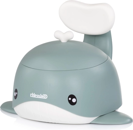 Chipolino detský nočník s opierkou Whale zelený