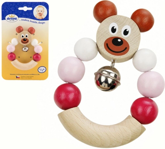 Detoa hrkálka medvedík ružová