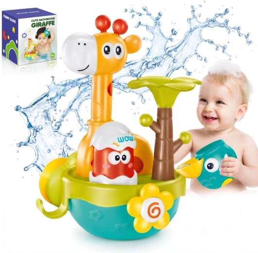 Woopie Baby hračka do vody žirafa s prísavkami a lievikom