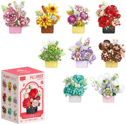 Florist kvetinové košíky a bohaté kytice, 9 druhov