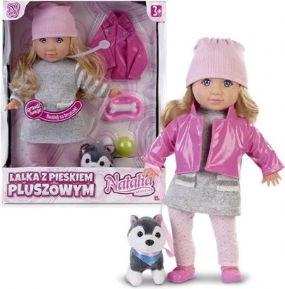 Bábika Natalia s plyšovým psíkom 35 cm