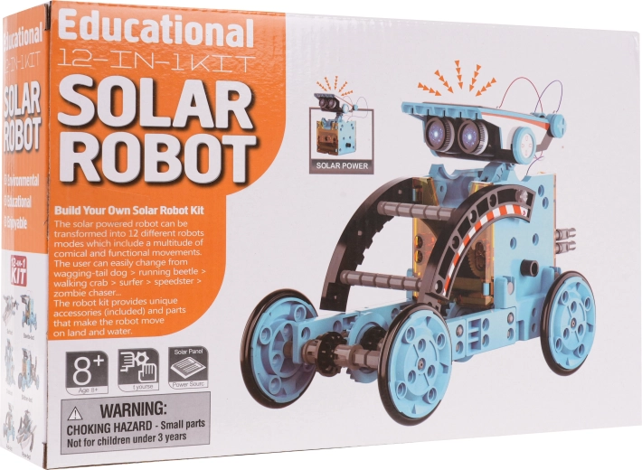 Solárna stavebnica robotov 12 v 1 – Modrá