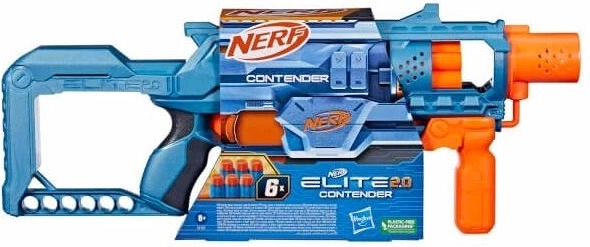 Nerf Elite 2.0 Contender – blaster s bubnovým zásobníkom