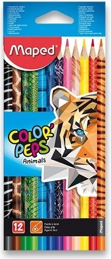 MAPED trojhranné pastelky Color'Peps Animals 12 ks