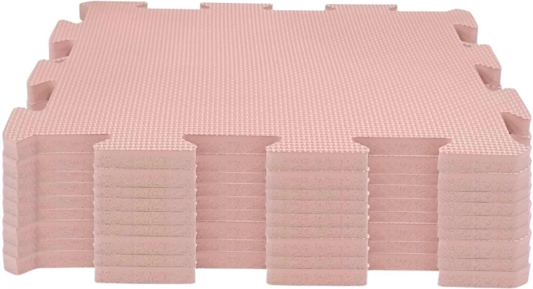 NIDO NIDO penová hracia podložka puzzle taupe pink (9 dielov)