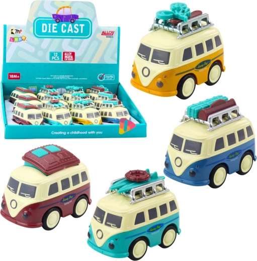 Karavan hračka s pohonom a pohyblivou batožinou na streche