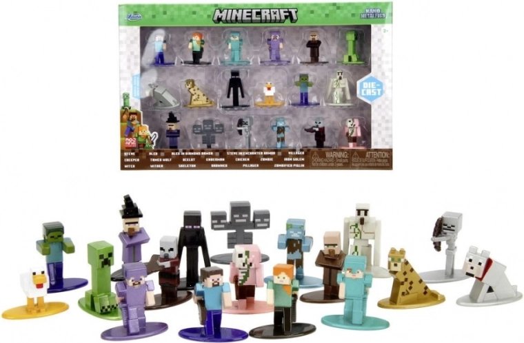 Kovové figúrky Jada Toys Minecraft – sada 18 ks