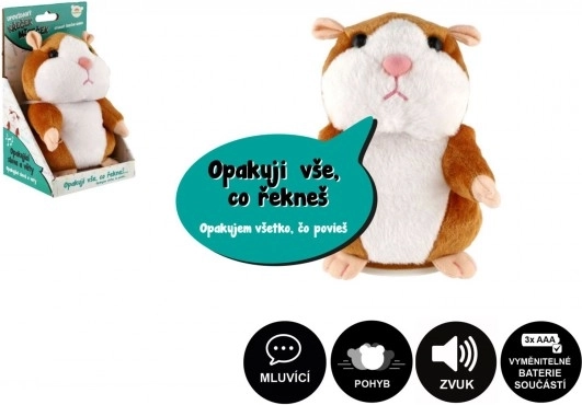 Hovoriaci plyšový škrečok Miško