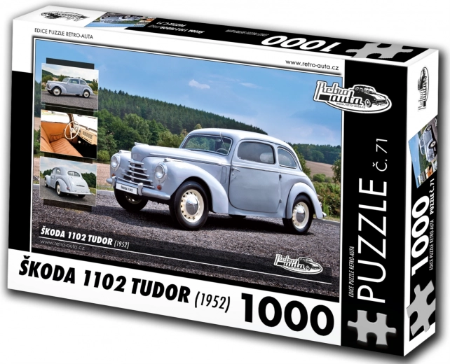 Puzzle Retro Autá Škoda 1102 Tudor 1952 1000 dielikov