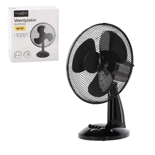 Stolový ventilátor 40 W čierny