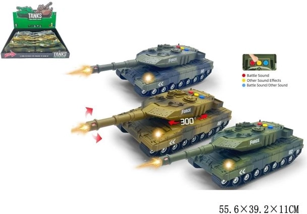 Tank so svetelnými a zvukovými efektmi - 1 kus
