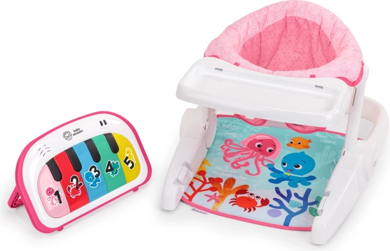 Baby Einstein interaktívne sedadielko 4v1 Tappin' Tunes Learn-to-Sit ružové
