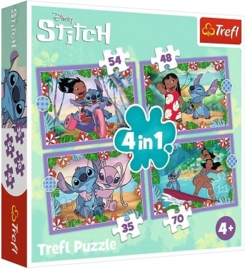 Puzzle Lilo & Stitch 4v1 Bláznivý deň Trefl