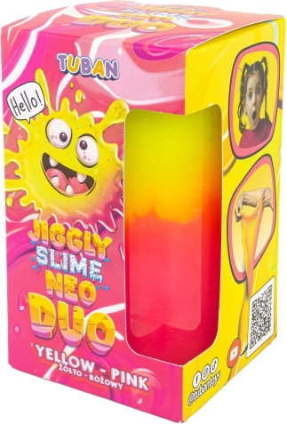 Tuban jiggly slime neo duo dvojfarebný 430 g žlto-ružový