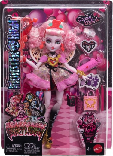 monster high strašisladučké narodeniny cupid asteria – zberateľská bábika s doplnkami