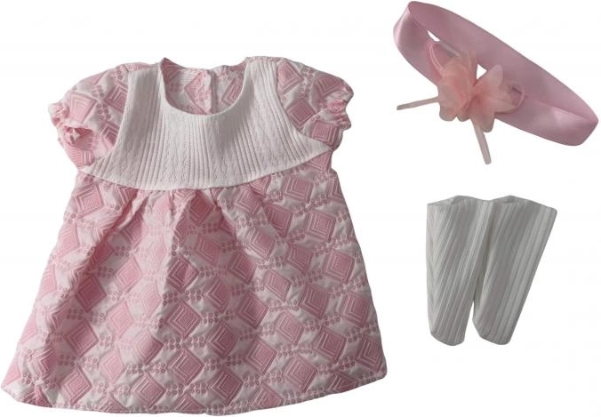 Ružové šaty pre bábiky 40 - 43 cm