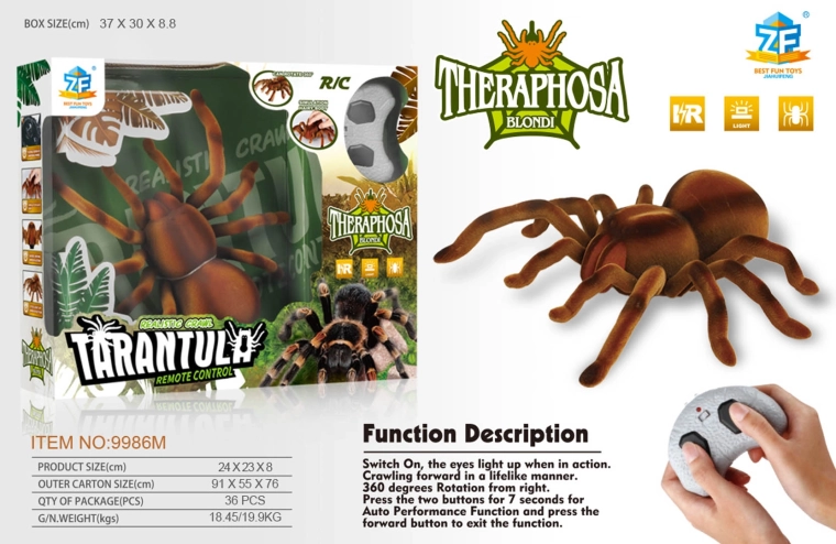 Diaľkovo ovládaná tarantula
