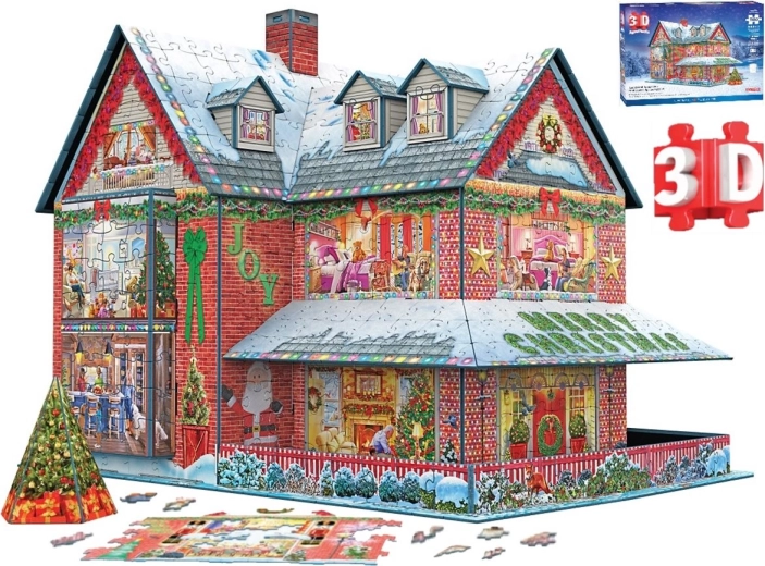 3D puzzle vianočná chalúpka 1100 dielikov EUROGRAPHICS