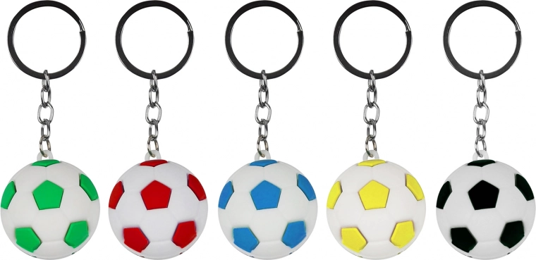 Prívesok na kľúče Futbalová lopta 35 mm Mix farieb