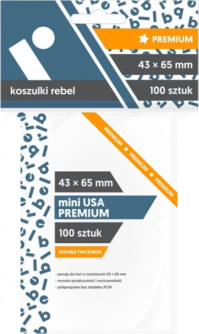 Obaly na karty Mini USA Premium 43x65 mm 100 ks