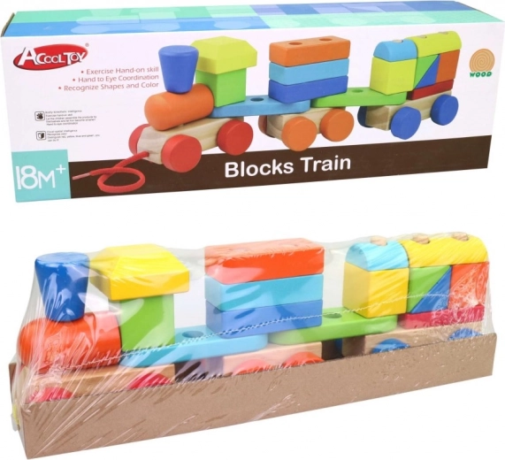 Drevený ťahací vláčik