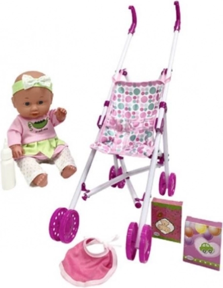 Bábika Julka s kočíkom 30 cm