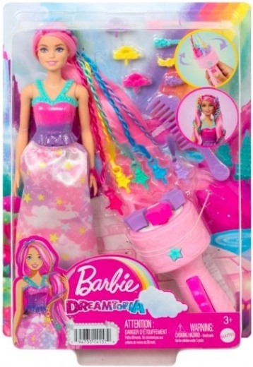 Barbie princezná s kaderníckym strojčekom na krútené pramienky