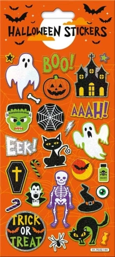 Halloweenske samolepky oranžové