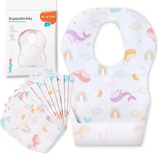 Jednorazové detské podbradníky BABYONO, 10 ks