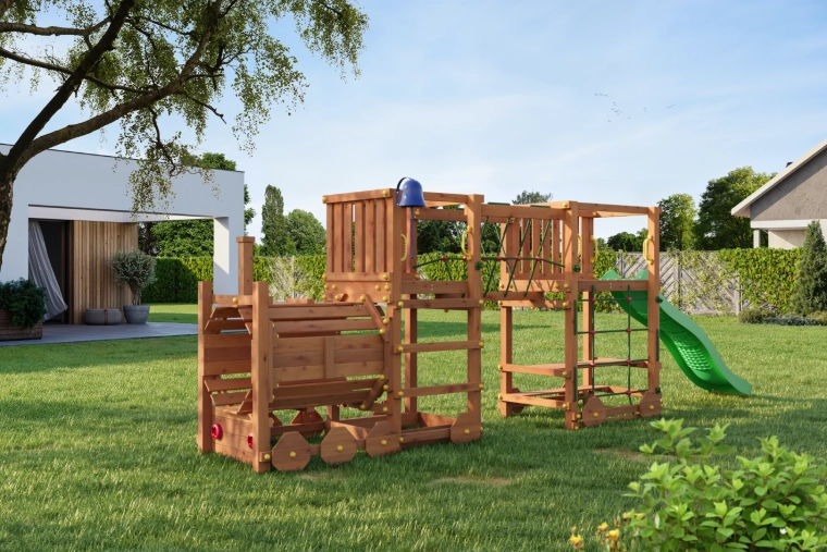 Lanový most a lezecká sieť na rozvoj zručností