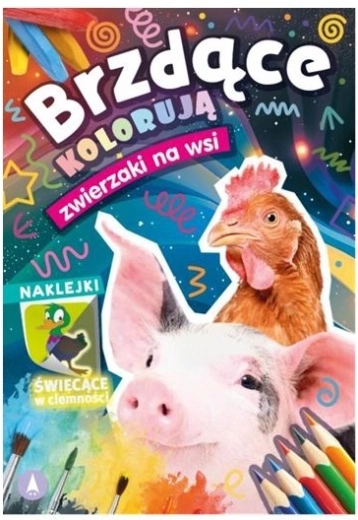 Omaľovánky so samolepkami – Zvieratá na farme (svietia v tme)