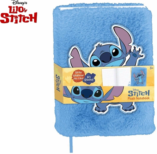 Plyšový zápisník Lilo & Stitch A5, 80 listov