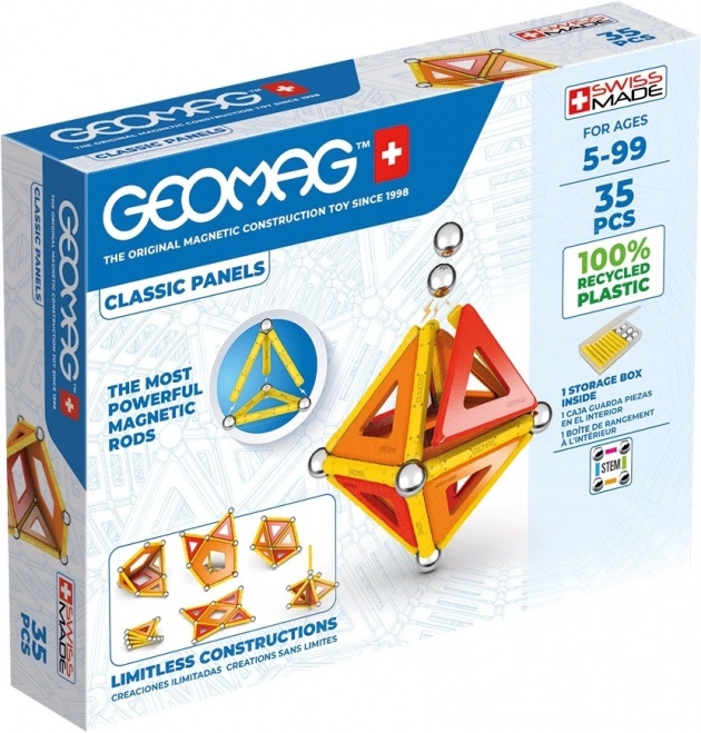 GEOMAG magnetická stavebnica classic panels 35 dielikov