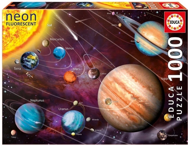 Puzzle 1000 prvkov Neónová slnečná sústava