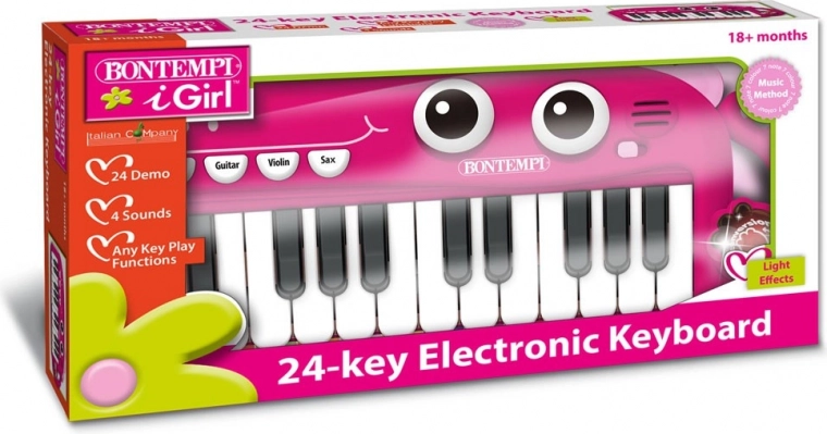 Elektronické piano pre deti 24 kláves so svetelnými efektmi