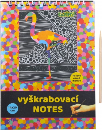 Škrabací notes s 10 listami