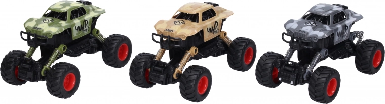 Terénne naťahovacie auto 15 cm s odpružením