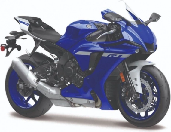 Kovový model motocykla YAMAHA YZF‑R1 2021 s podstavcom 1:18