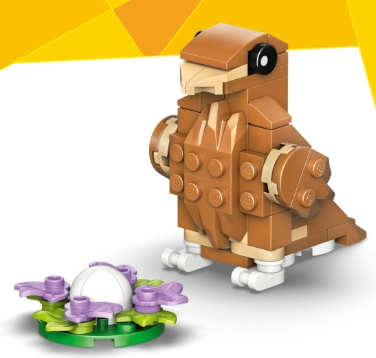 Vták pri hniezde s vajíčkom pre príbehové hranie