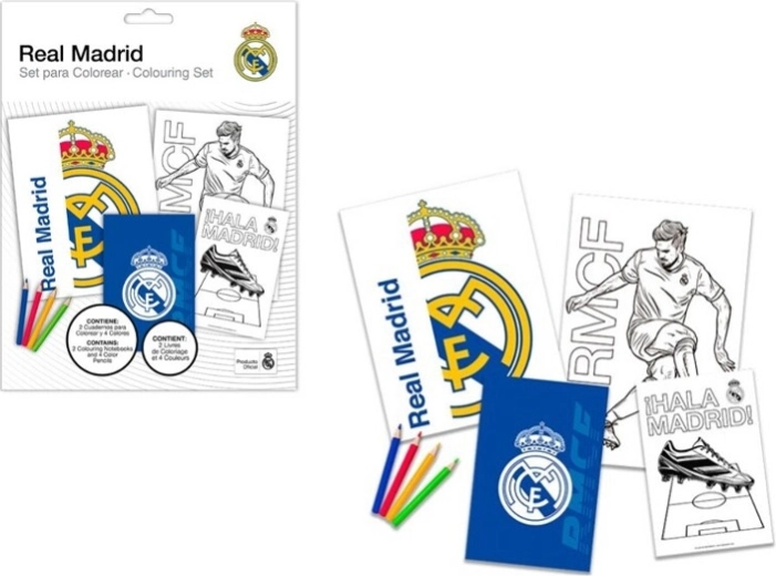 Omaľovánky s fixkami REAL MADRID – kreatívna sada pre deti