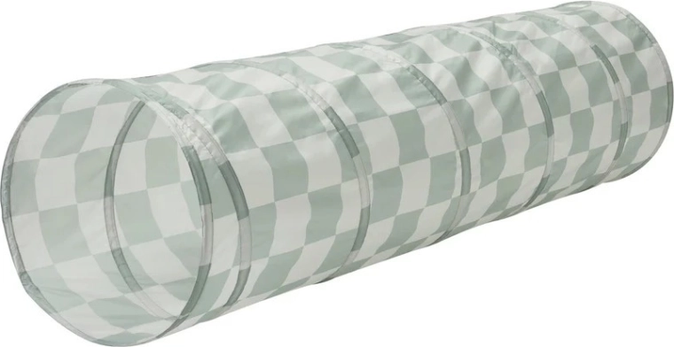 3 Sprouts detský hrací tunel recycled checkerboard green