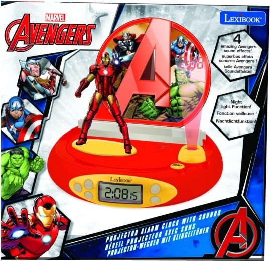 3D budík s projektorom Avengers Iron Man